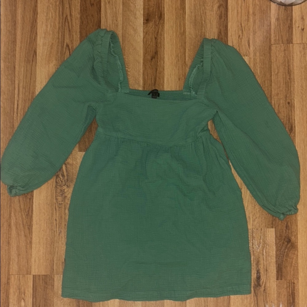J.Crew Forest Green Textured Dress with Pockets